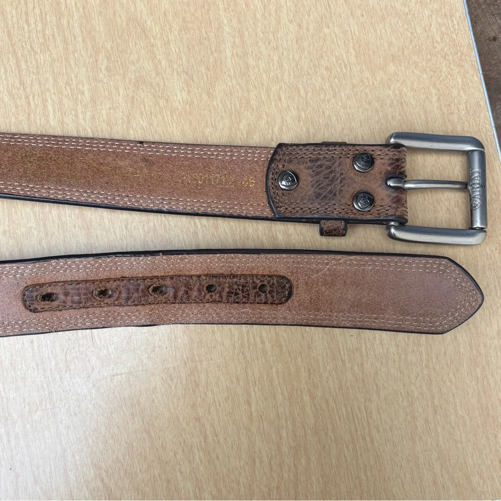 Ariat Men’s Brown Pebbled Leather Belt in Sz 46